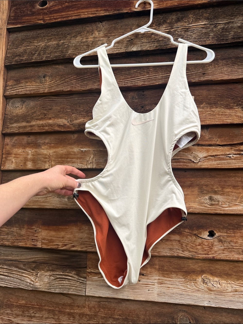 Nike open waist one piece bathing suit